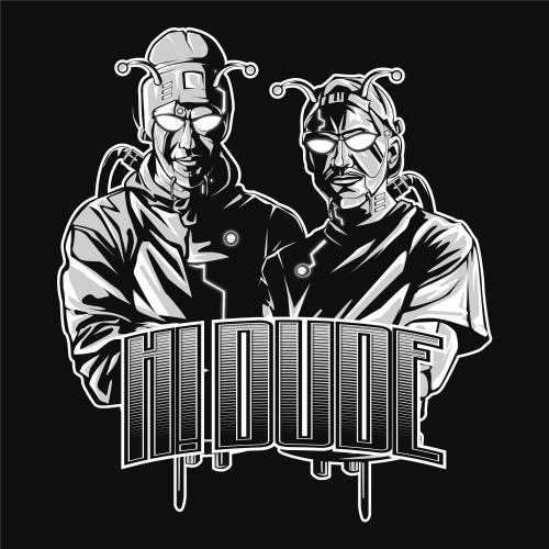 H! Dude logo